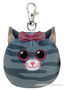TY Squishy Beanies Clip-On Kiki The Cat