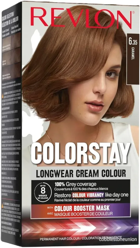 Revlon, Colorstay, Permanent hårfärg, 6.35 Caramel, 165 ml Revlon, Colorstay, Permanent hårfärg, 6.35 Caramel, 165 ml