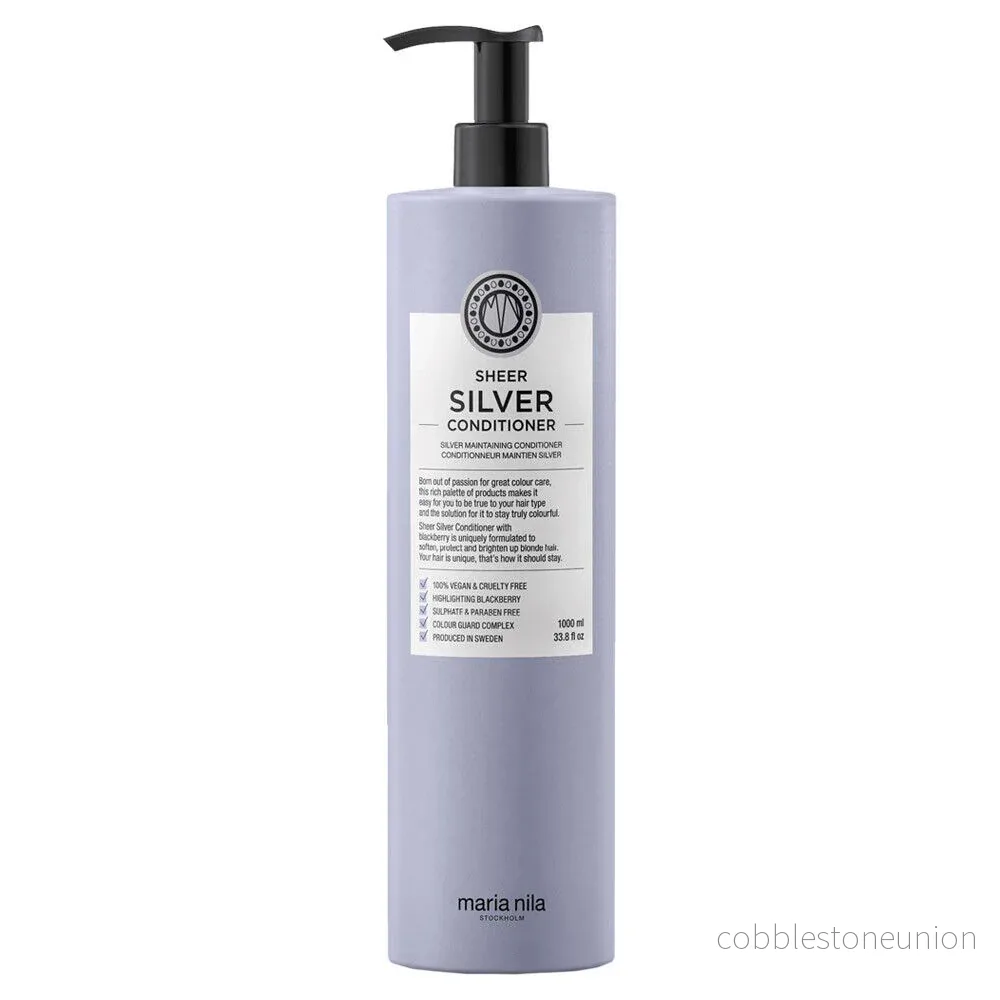 Maria Nila, Sheer Silver, Parabenfri, Hårbalsam, Återfuktande, 1000 ml Maria Nila, Sheer Silver, Parabenfri, Hårbalsam, Återfuktande, 1000 ml