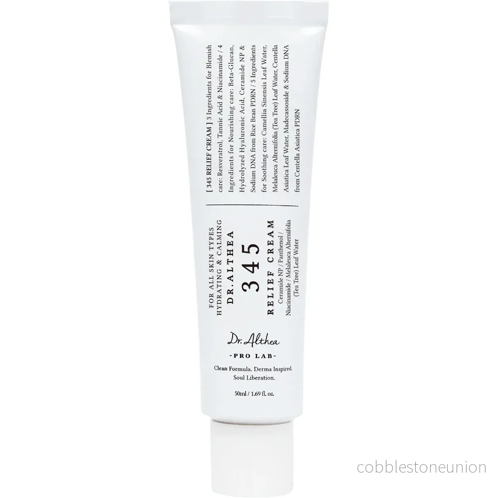 Dr. Althea, 345 Relief, Återfuktande, Grädde, För ansiktet, 50 ml