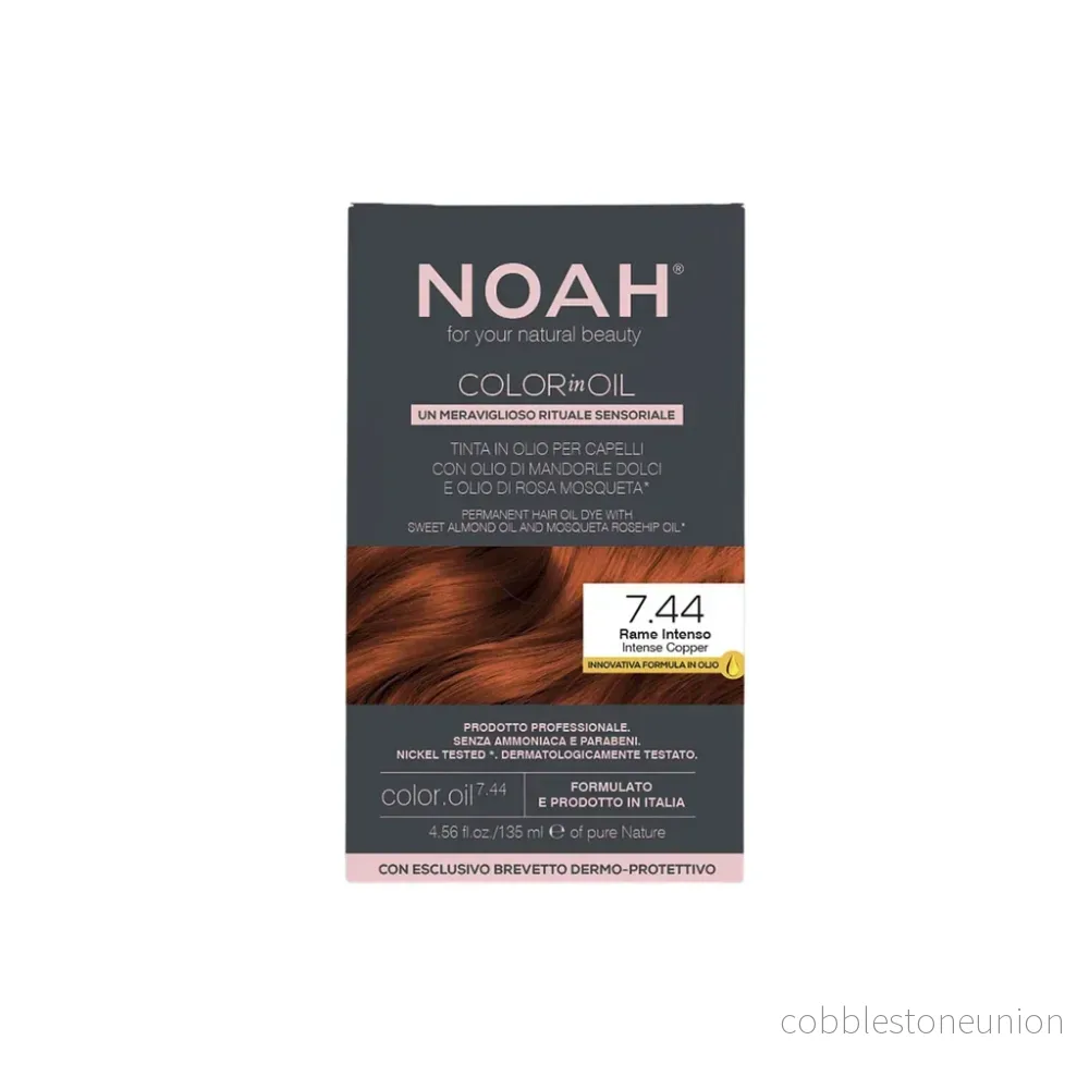 Noah, Color In Oil, Permanent hårfärgningsolja, 7.44 Intense Copper, 135 ml Noah, Color In Oil, Permanent hårfärgningsolja, 7.44 Intense Copper, 135 ml