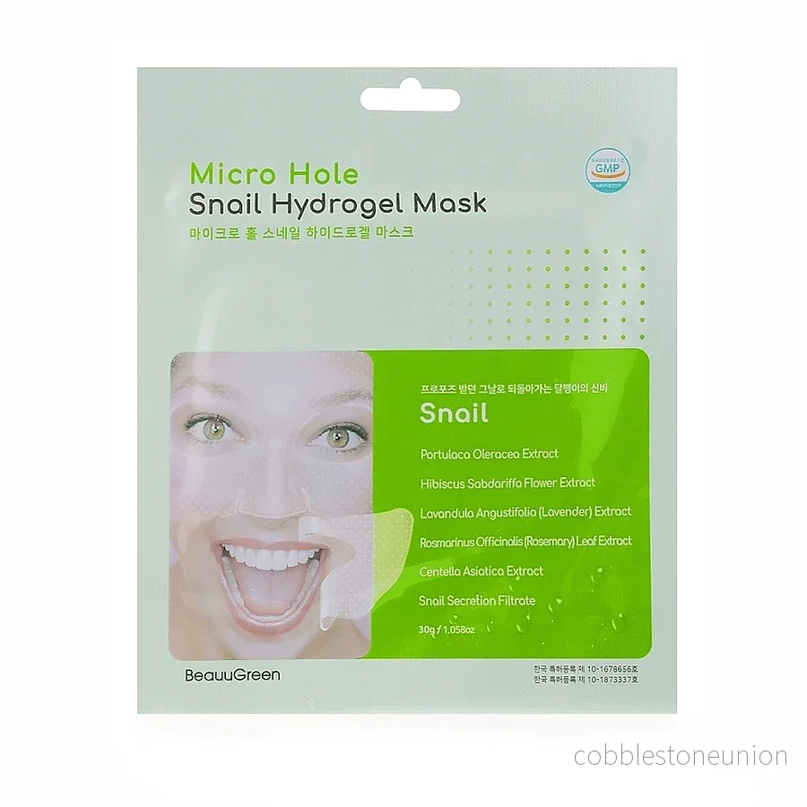 Beauugreen, Snail, Hydrogel, Näringsrik, Ansiktsmask, För ansiktet, 23 g Beauugreen, Snail, Hydrogel, Näringsrik, Ansiktsmask, För ansiktet, 23 g