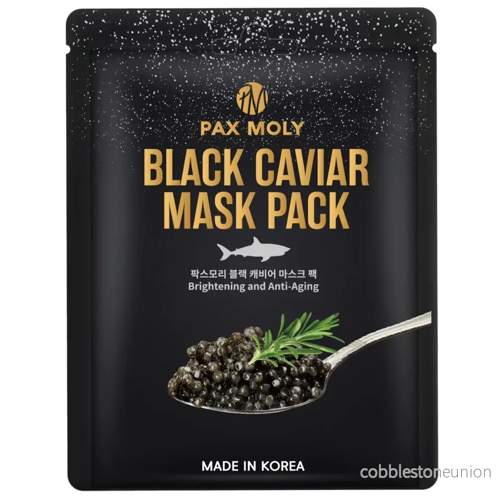 PaxMoly, Black Caviar, Brightening, Hydrating & Anti-Aging, Ansiktsmask, Ansikte, 25 ml