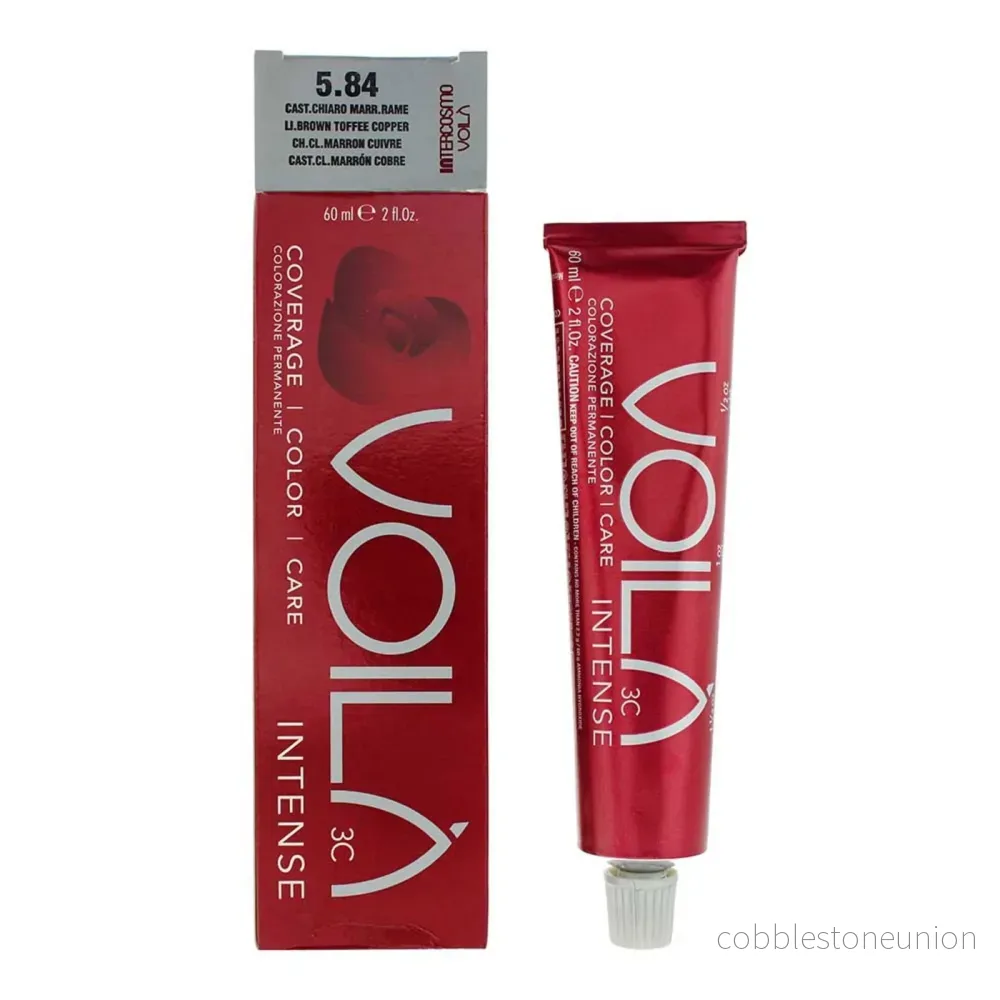 Intercosmo, Voila 3C Intense, Permanent Hair Color, 5.84 Light Brown Toffee, 60 ml - Bild 2