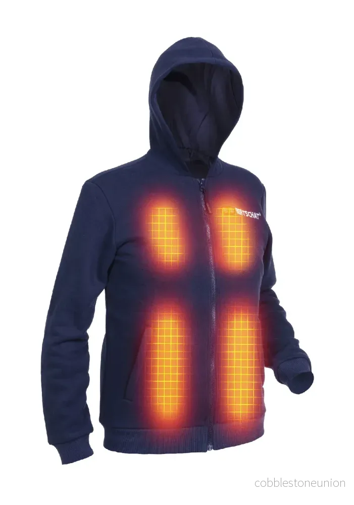 Uppvärmd huvtröja - herr | ”Dual Heating” - Marinblå - Bild 3