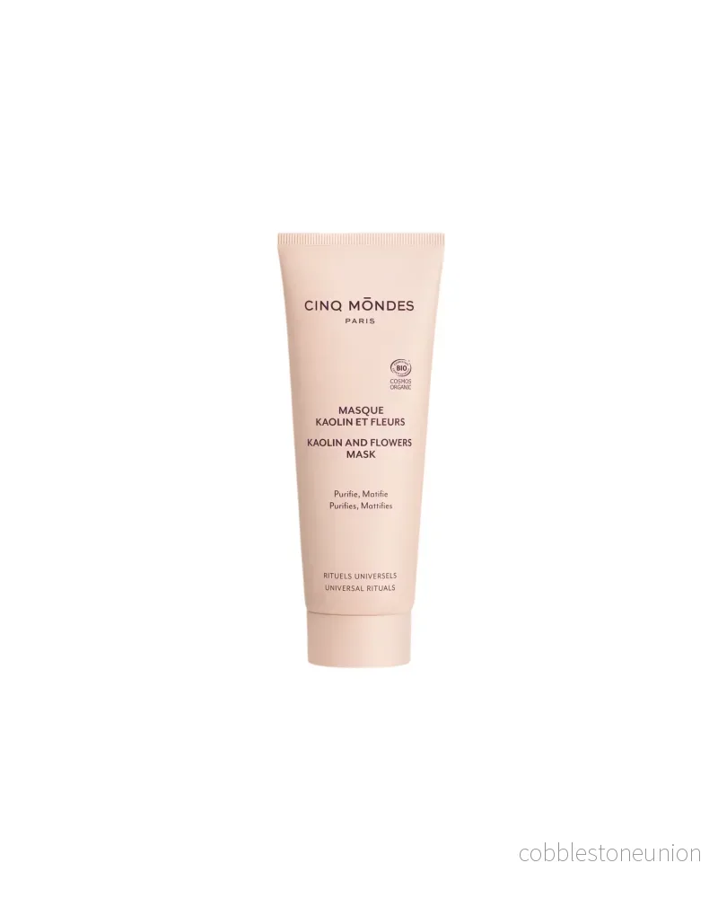 Cinq Mondes, Kaolin and Floral, Renande, Kräm mask, För ansiktet, 60 ml