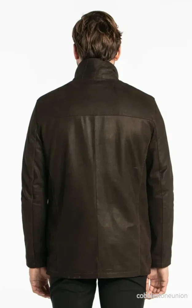 Balzac Brown Nubuck Leather Jacket - Men - Bild 3