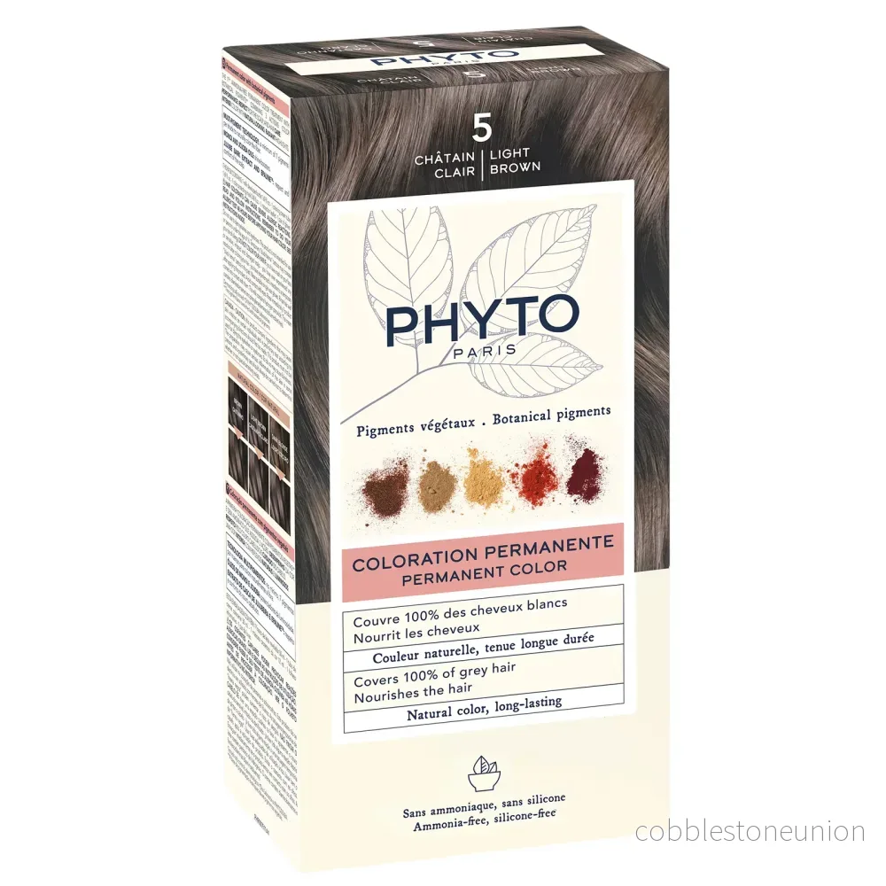 Phyto, Color, Permanent Hair Color, 5 Light Chestnut, 50 ml Phyto, Color, Permanent Hair Color, 5 Light Chestnut, 50 ml