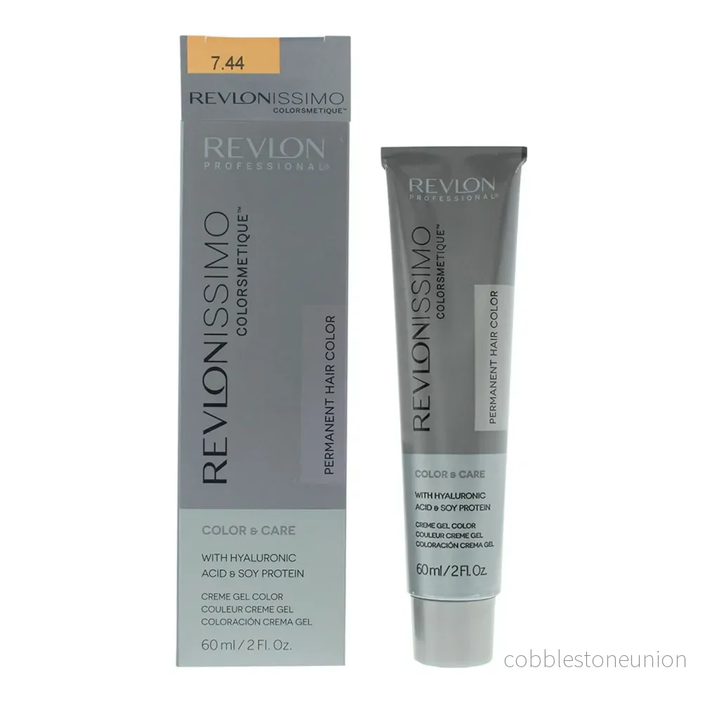 Revlon, Revlonissimo Colorsmetique, Permanent Hair Dye, 7.44 Medium Intensive Copper Blonde, 60 ml Revlon, Revlonissimo Colorsmetique, Permanent Hair Dye, 7.44 Medium Intensive Copper Blonde, 60 ml