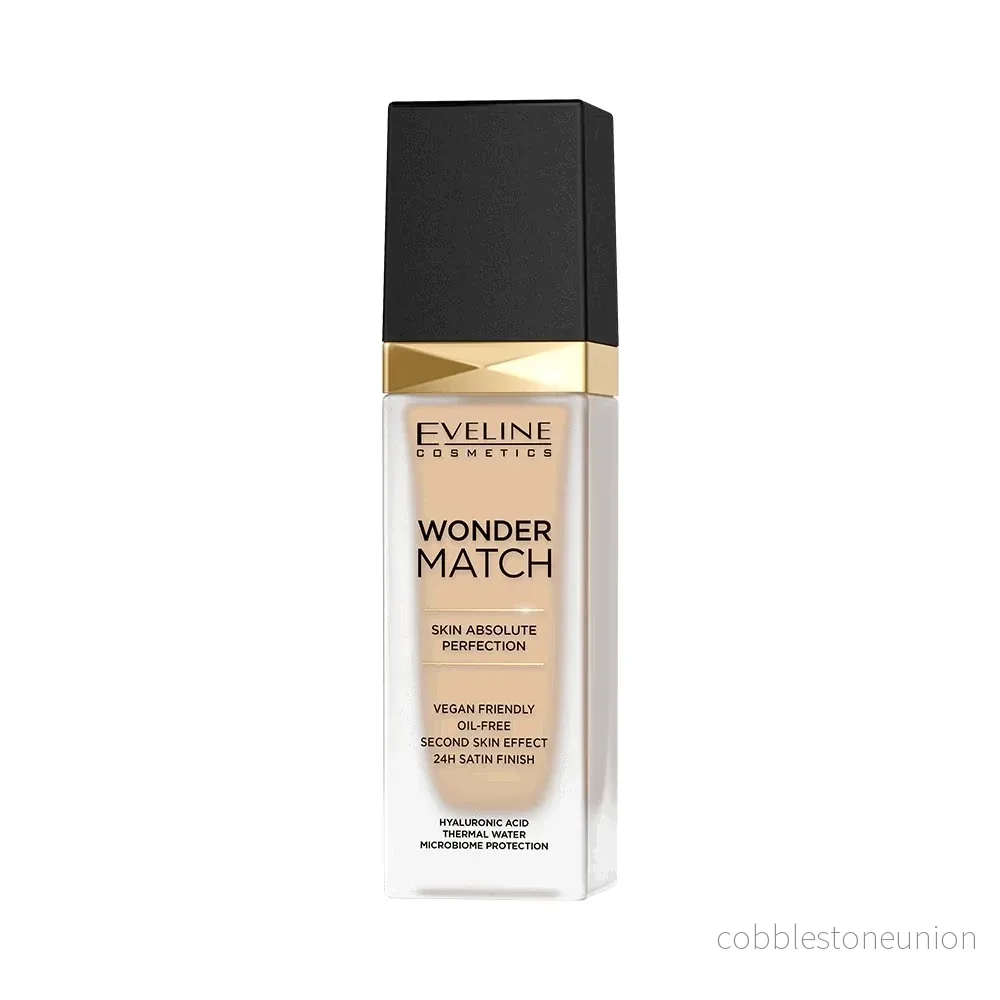 Eveline Cosmetics, Wonder Match Skin Absolute Perfection, Flytande foundation, 10, Light Vanilla, 30 ml