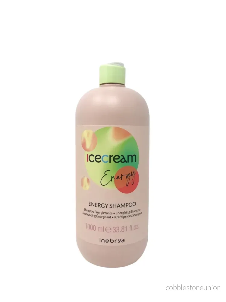 Inebrya, Ice Cream Energy, Hårschampo, Energigivande, 1000 ml