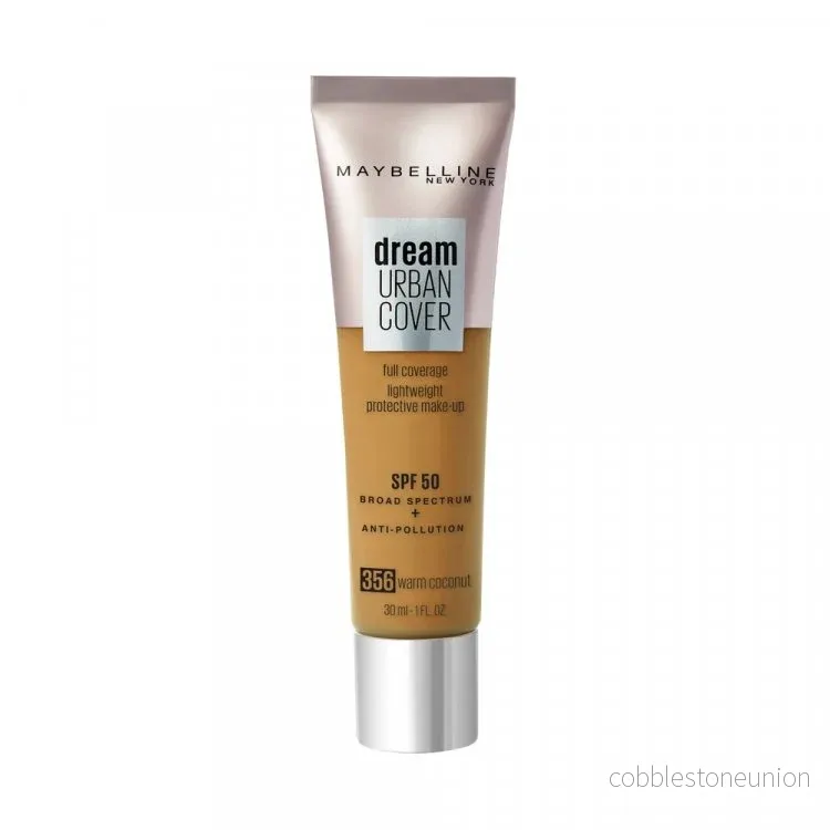 Maybelline, Dream Urban Cover, Hel täckning, Flytande foundation, 356, Warm Coconut, SPF 50, 30 ml