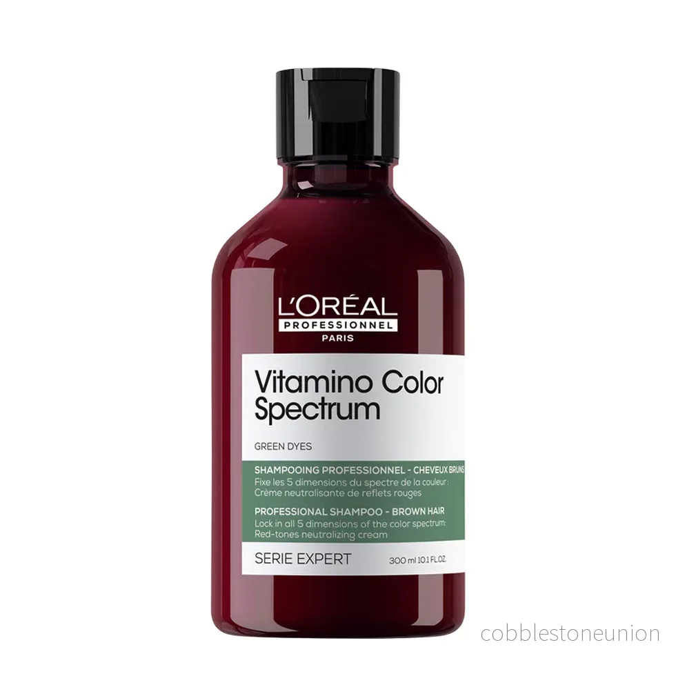 L’Oréal Professionnel, Vitamino Color Spectrum Green, Shampoo, Neutraliserar röda toner, 300 ml L’Oréal Professionnel, Vitamino Color Spectrum Green, Shampoo, Neutraliserar röda toner, 300 ml