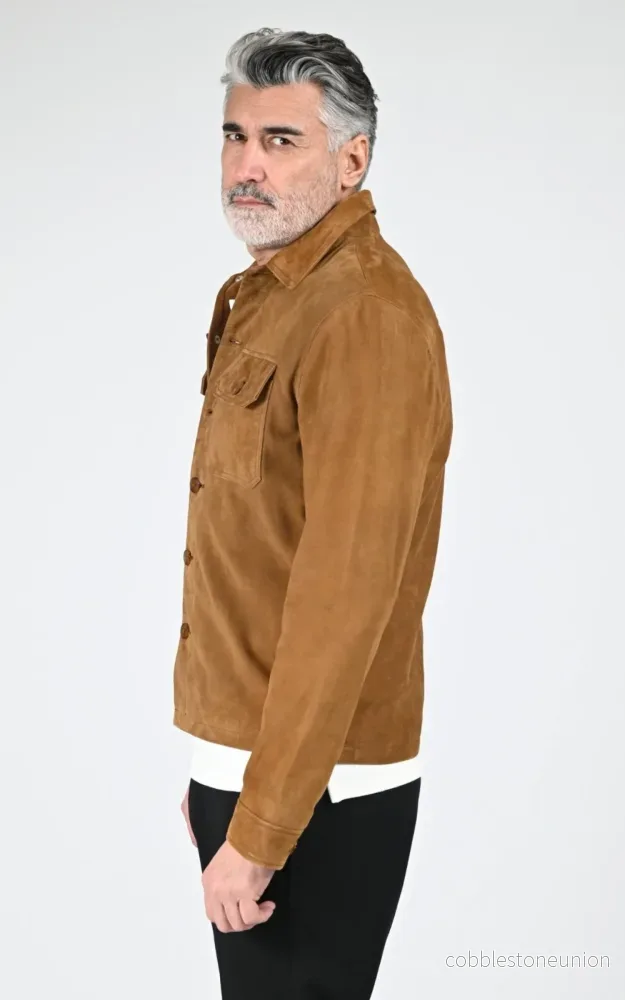 LCBRONXS Cognac Suede Jacket - Men - Bild 3