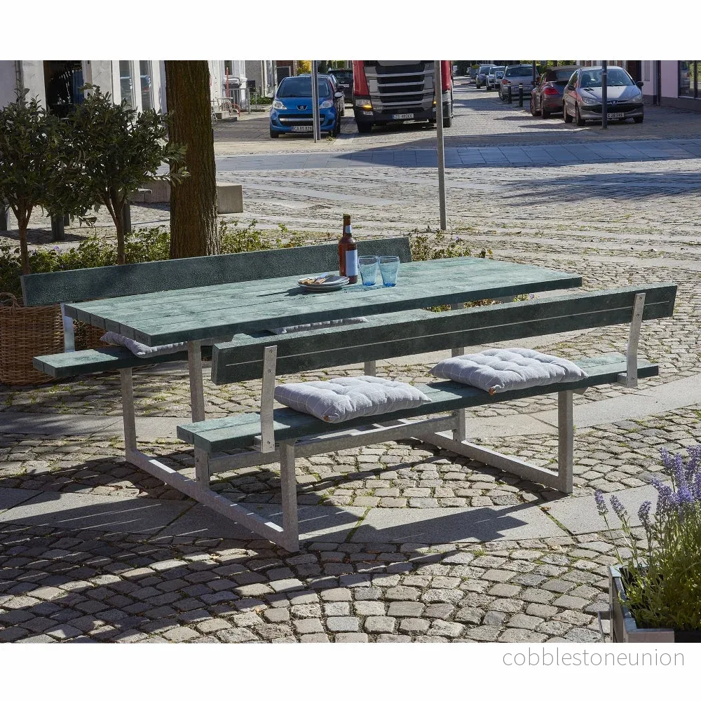 Basic bord-/bænkesæt med 2 ryglæn - 177 cm - ReTex - Grøn - Bild 2