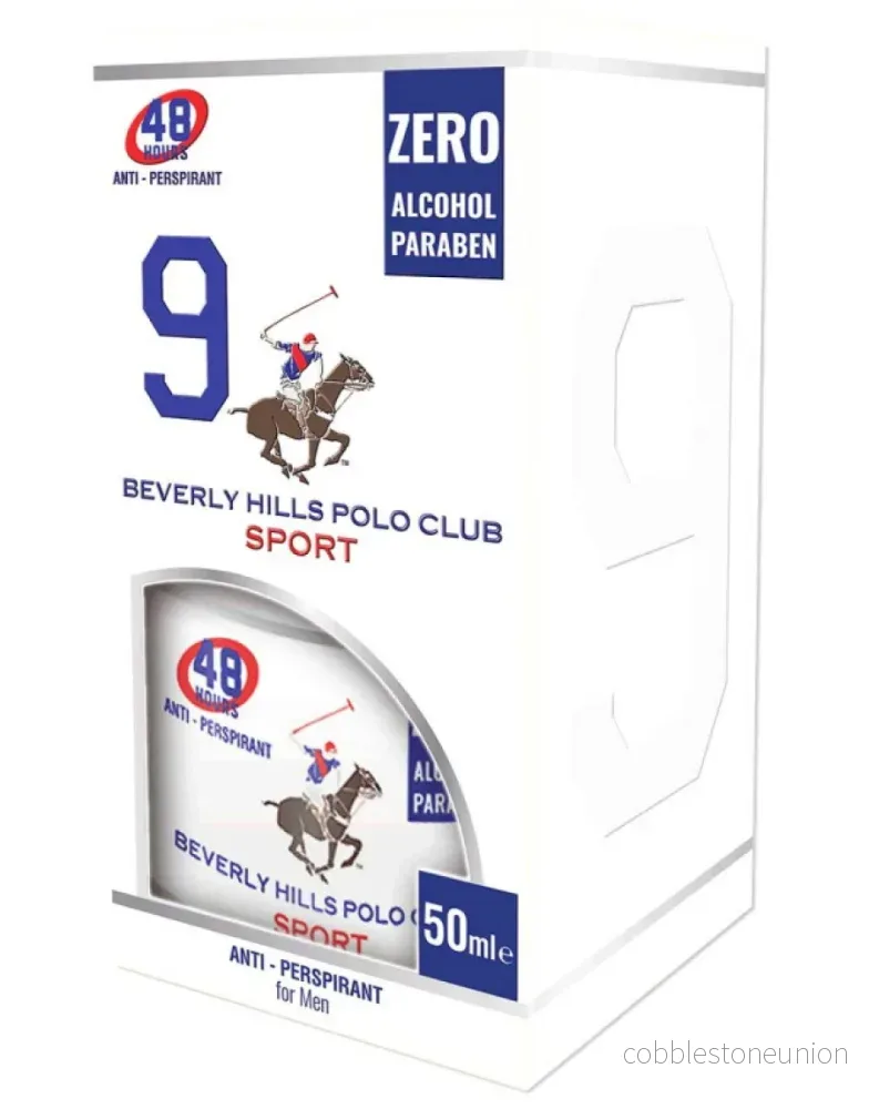 Beverly Hills Polo Club, 1982 – Sport 9, Antiperspirant, Deospray, För män, 50 ml Beverly Hills Polo Club, 1982 – Sport 9, Antiperspirant, Deospray, För män, 50 ml