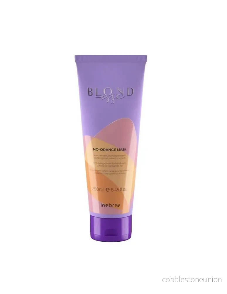 Inebrya, Blondesse No-Orange, Hårbehandling Krämmask, Neutraliserar orange toner, 250 ml