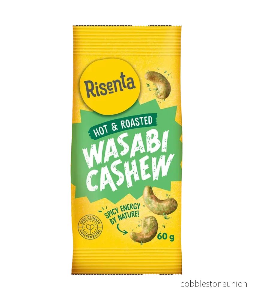 Risenta Cashewnötter Wasabi 12x60g Risenta Cashewnötter Wasabi 12x60g