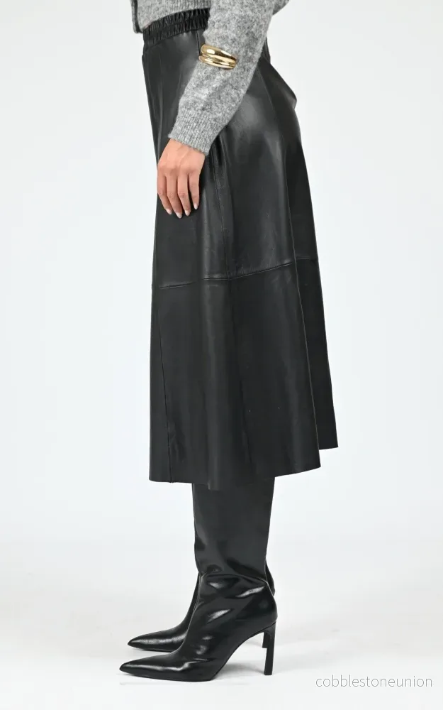 Black Nahee Leather Long Skirt - Women - Bild 3
