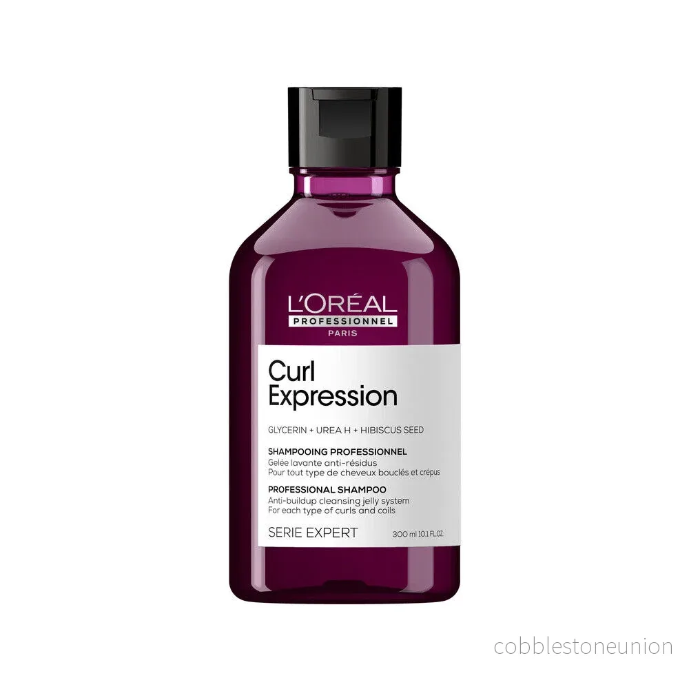 L’Oreal Professionnel, Serie Expert Curl Expression, Glycerin + Urea H + Hibiskusfrön, Schampo, Mot ansamling, 300 ml L’Oreal Professionnel, Serie Expert Curl Expression, Glycerin + Urea H + Hibiskusfrön, Schampo, Mot ansamling, 300 ml