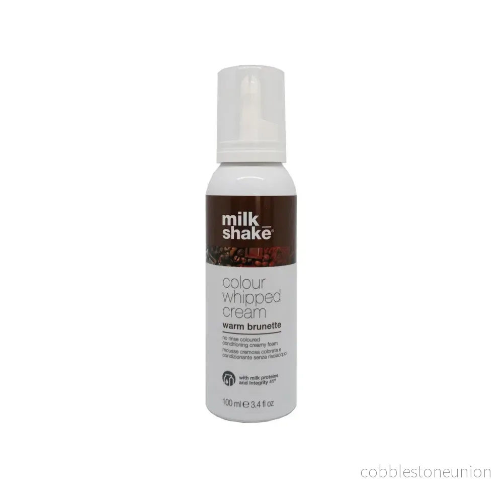 Milk Shake, Colour Whipped Cream, Ekologiska fruktextrakt, Leave-in hårfärgsmousse, Warm Brunette, 100 ml Milk Shake, Colour Whipped Cream, Ekologiska fruktextrakt, Leave-in hårfärgsmousse, Warm Brunette, 100 ml