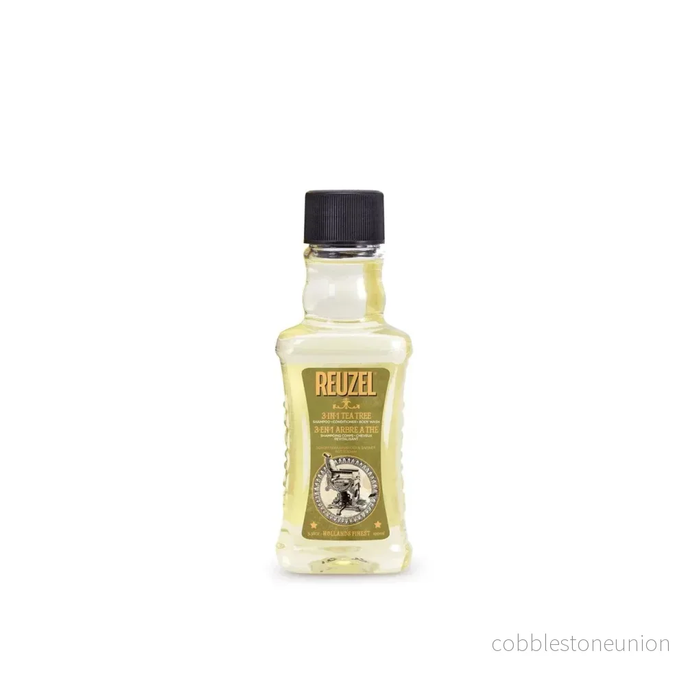 Reuzel, Reuzel, Tea tree-olja, Hårschampo, balsam och duschgel 3-i-1, Återfuktande, 100 ml