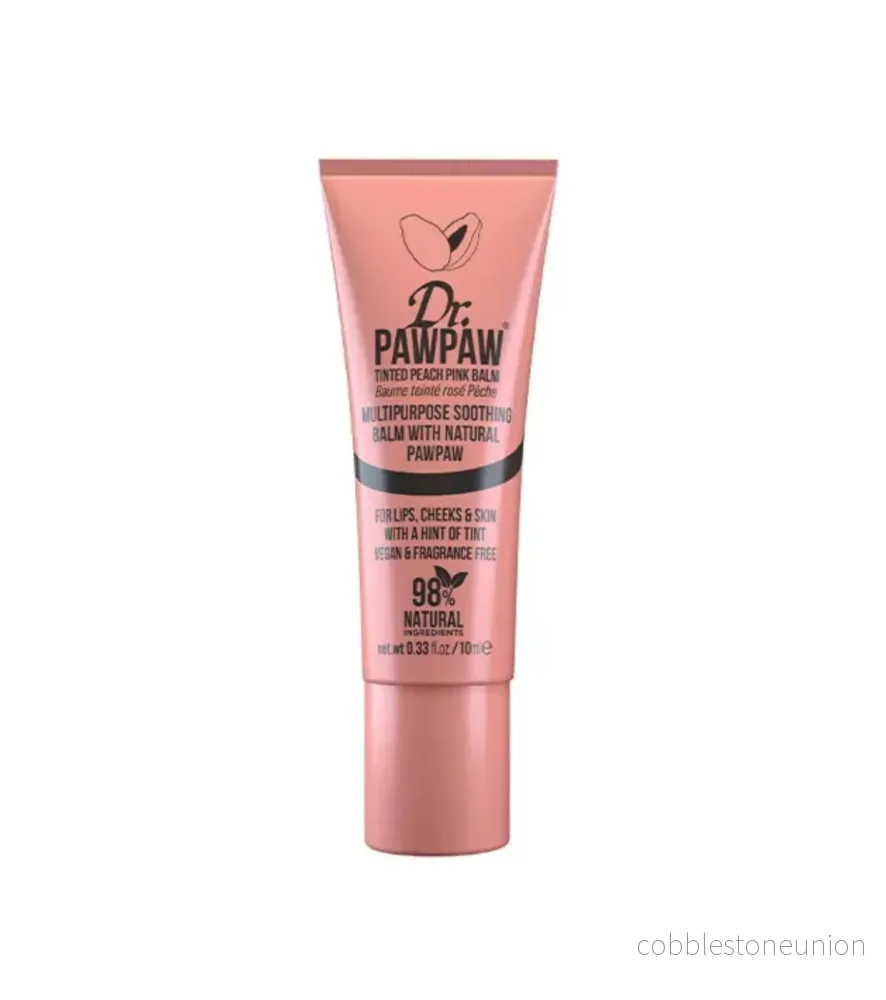 Dr. PawPaw, Multipurpose, Läpp- och kindbalsam 2-i-1, Rosa persika, 10 ml