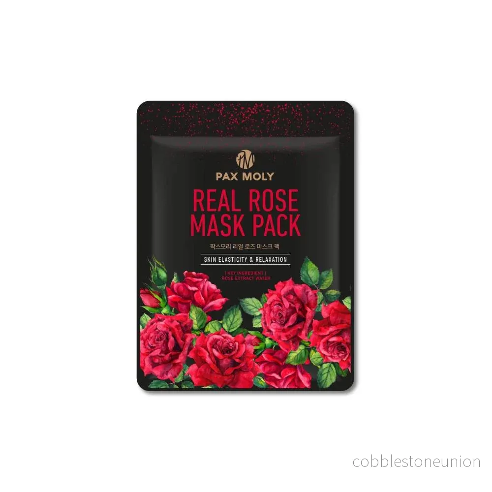 PaxMoly, Real Rose, Återfuktande och lugnande, Ansiktsmask, Ansikte, Dag & Natt, 25 ml