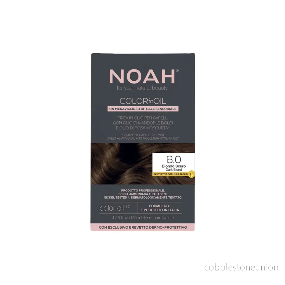 Noah, Color In Oil, Permanent hårfärgningsolja, Färgläggning, 6.0 Dark Blond, 135 ml Noah, Color In Oil, Permanent hårfärgningsolja, Färgläggning, 6.0 Dark Blond, 135 ml