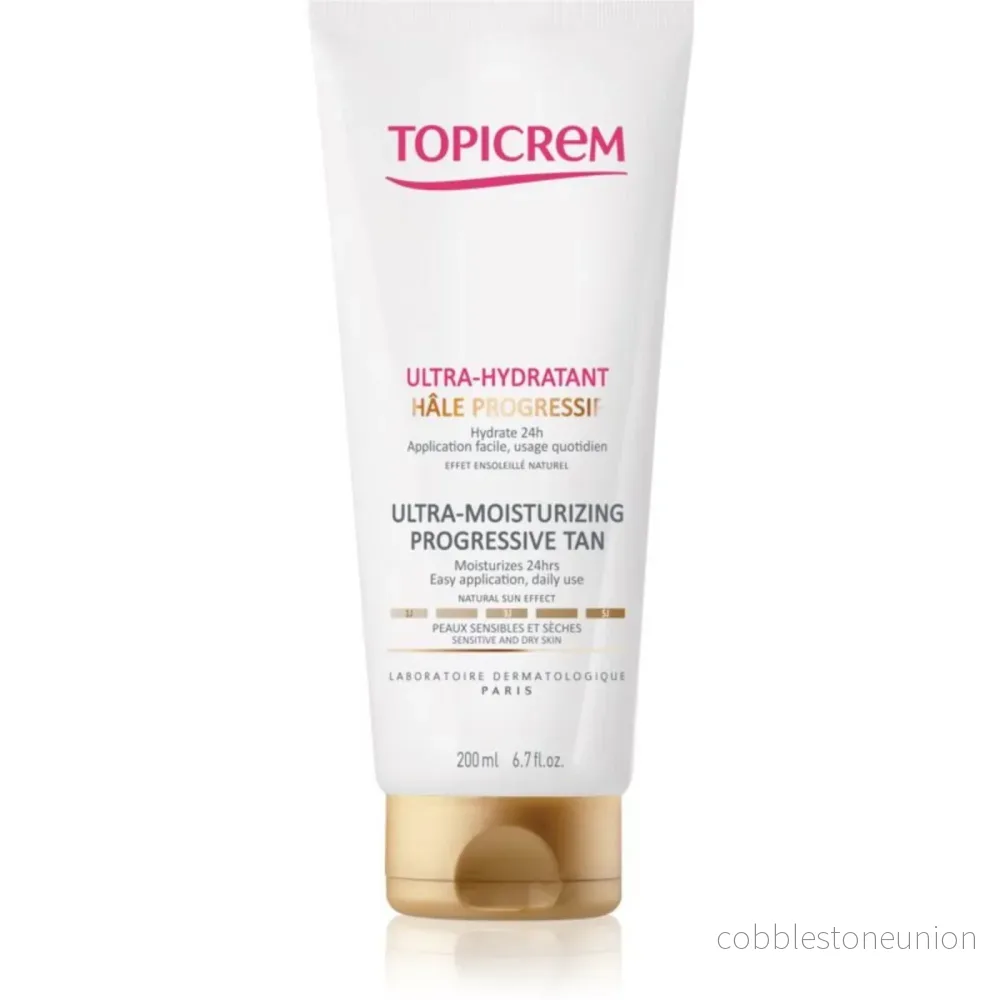 Topicrem, Ultra-Moisturising Progression Tan, Ultra-återfuktande, Emulsion, 200 ml