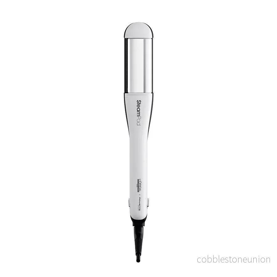 L’Oréal Professionnel, SteamPod, Elektrisk miniångplattång för hår, Svart/Vit L’Oréal Professionnel, SteamPod, Elektrisk miniångplattång för hår, Svart/Vit