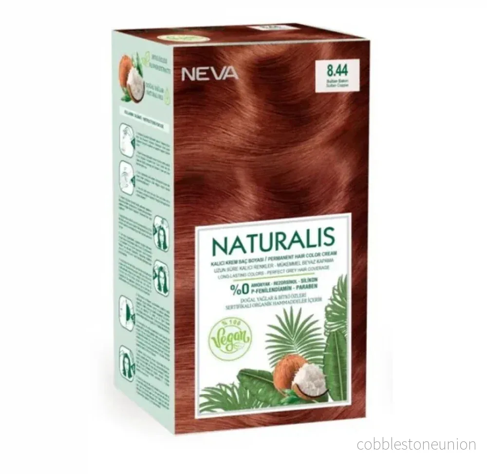 Neva, Naturalis, Permanent hårfärg, 8.44 Dark Copper, 150 ml Neva, Naturalis, Permanent hårfärg, 8.44 Dark Copper, 150 ml