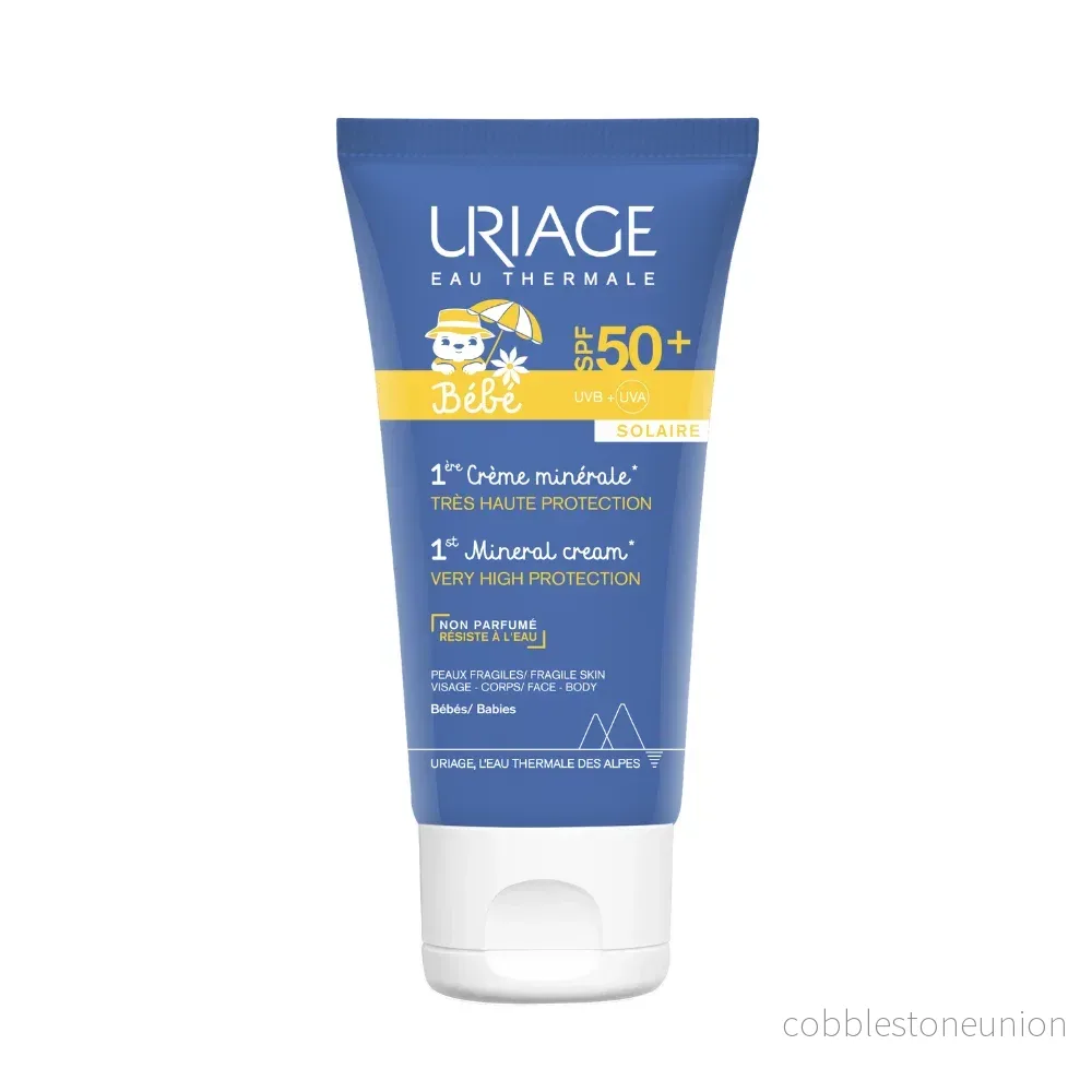 Uriage, 1er Bébé, Solskydd, Solkräm, För ansikte & kropp, SPF 50+, 50 ml