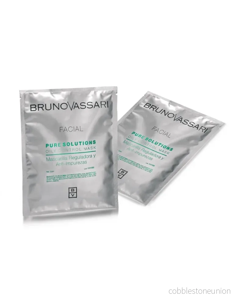 Set, Bruno Vassari, Pure Solutions, Tea tree oilja, Eliminerar orenheter, Peel-Off Mask, För ansiktet, 6 st, 30 g