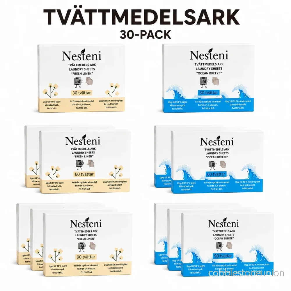 Tvättmedelsark 30 tvättar - Bild 3