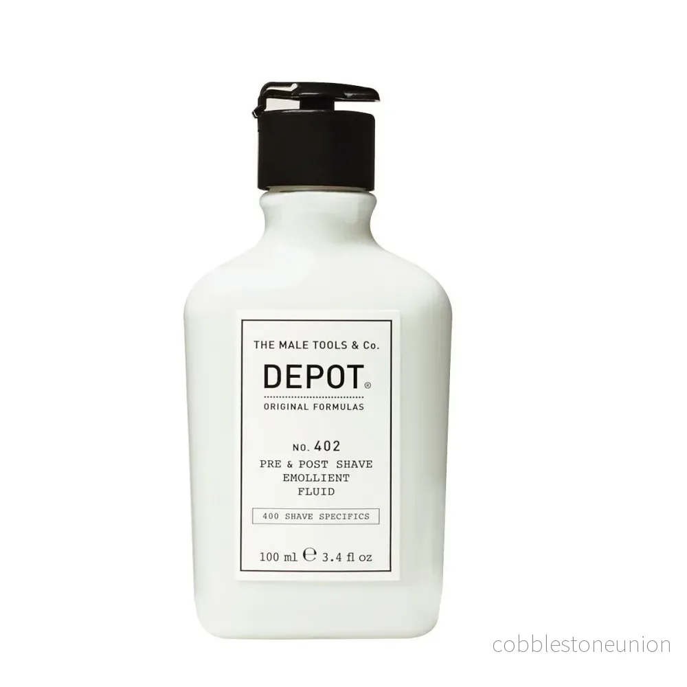 Depot, 400 Shave Specifics No. 402, Eteriska oljor, Lugnande, Vätska för före och efter rakning, 100 ml