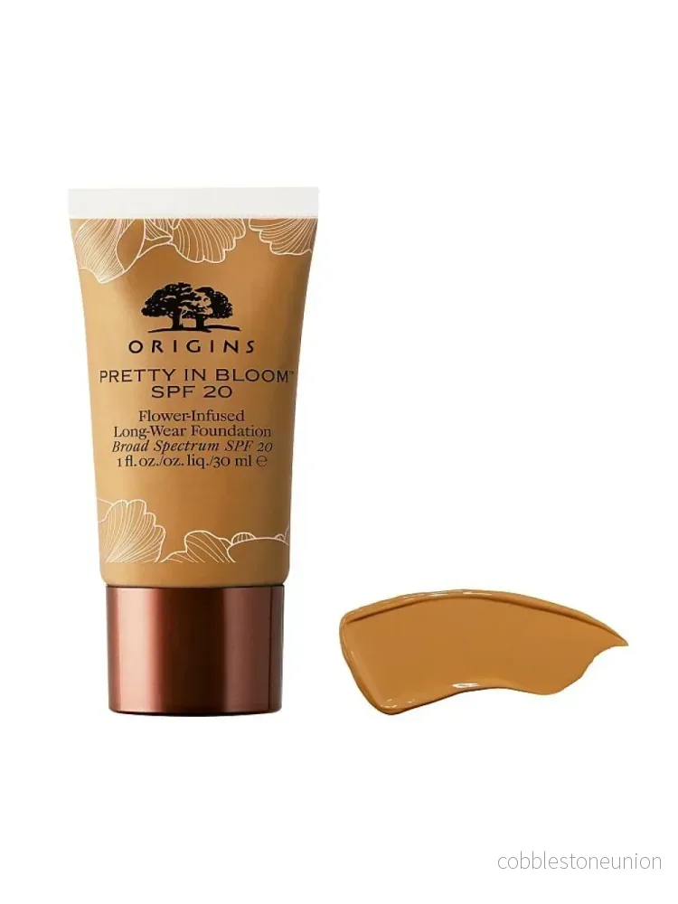 Origins, Pretty In Bloom, Longwear, Cream Foundation, No. 530, Medium Deep Warm, SPF 20, 30 ml