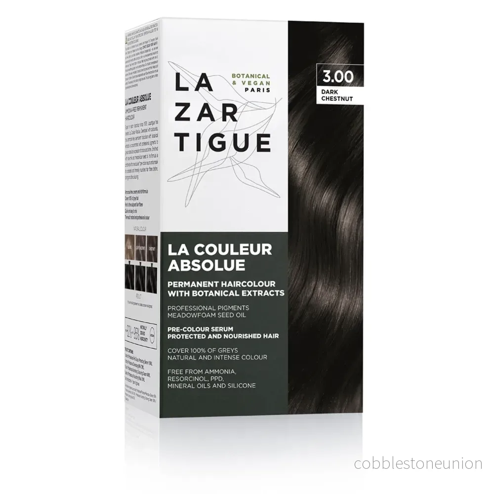 Lazartigue, La Couleur Absolue, Permanent Hair Colour, 3.00 Dark Chestnut, 143 ml