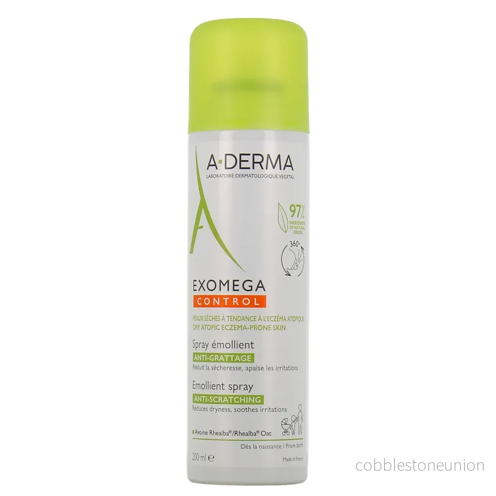 A-Derma, Exomega Control, Mjukgörare, Spray, För ansikte & kropp, 200 ml A-Derma, Exomega Control, Mjukgörare, Spray, För ansikte & kropp, 200 ml