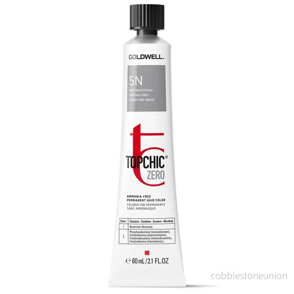 Goldwell, TopChic Zero, Permanent Hair Color, 5N Light Natural Brown, 60 ml Goldwell, TopChic Zero, Permanent Hair Color, 5N Light Natural Brown, 60 ml