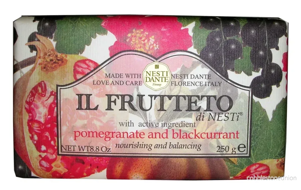 Nesti Dante, Il Frutteto, Granatäpple & Svarta vinbär, Lugnande, Tvål, 250 g Nesti Dante, Il Frutteto, Granatäpple & Svarta vinbär, Lugnande, Tvål, 250 g