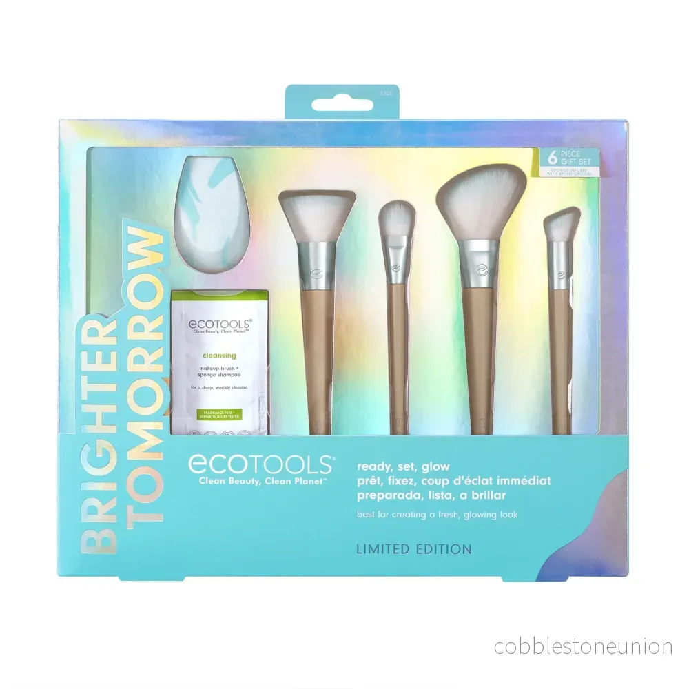 Brighter Tomorrow Set EcoTools: EcoTools, Blending, Foundation Brush + EcoTools, Blending, Concealer Brush + EcoTools, Diffuse, Eyeshadow Brush + EcoTools, Brush & Sponge Cleanser Lotion, 7,39 ml + EcoTools, Blending, Blush Brush + EcoTools, Makeup Spo… Brighter Tomorrow Set EcoTools: EcoTools, Blending, Foundation Brush + EcoTools, Blending, Concealer Brush + EcoTools, Diffuse, Eyeshadow Brush + EcoTools, Brush & Sponge Cleanser Lotion, 7,39 ml + EcoTools, Blending, Blush Brush + EcoTools, Makeup Spo…