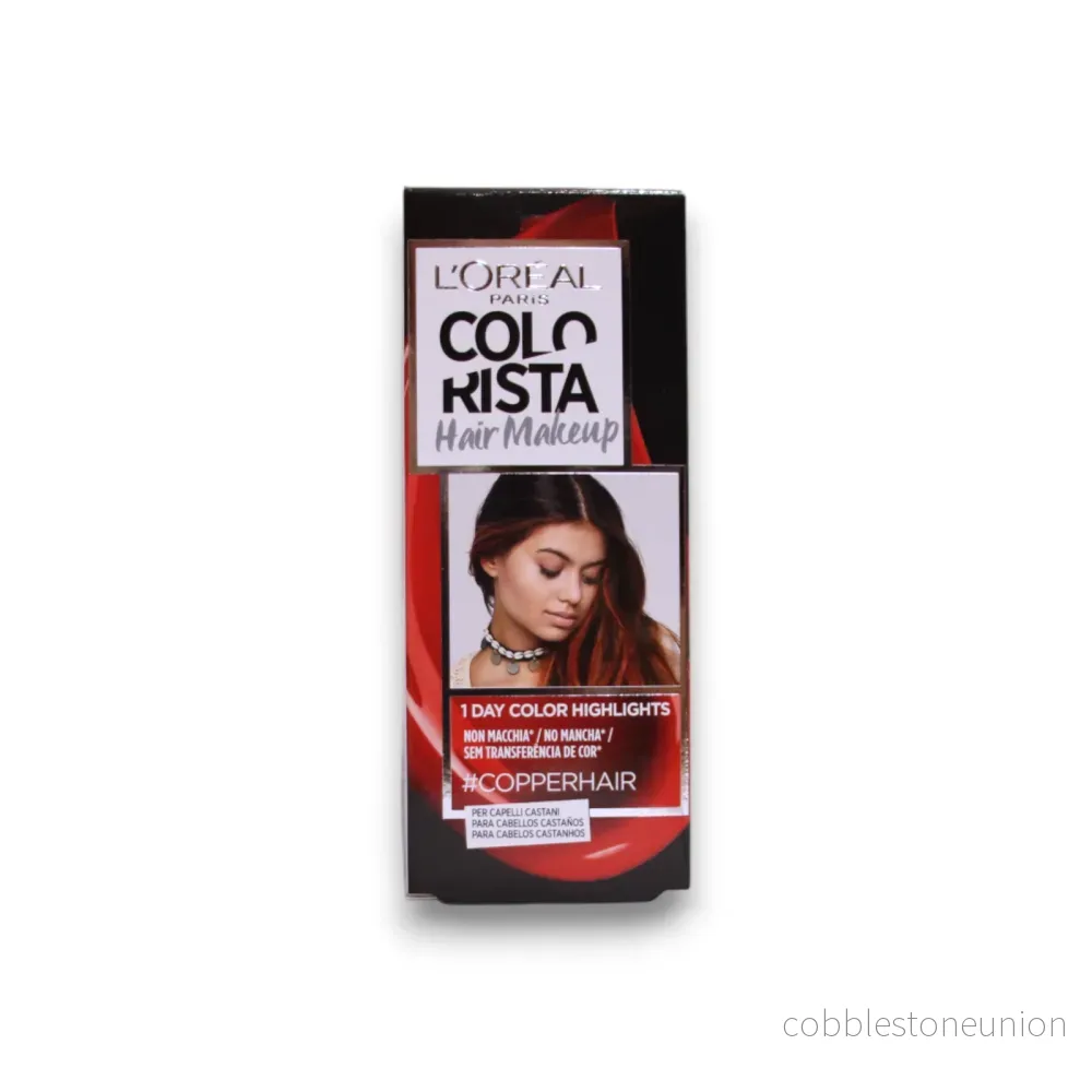 L’Oreal Paris, Colorista Hair Makeup, Semi-permanent hårfärg, #COPPERHAIR, 30 ml L’Oreal Paris, Colorista Hair Makeup, Semi-permanent hårfärg, #COPPERHAIR, 30 ml
