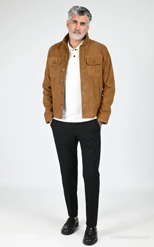 LCBRONXS Cognac Suede Jacket - Men - Bild 2