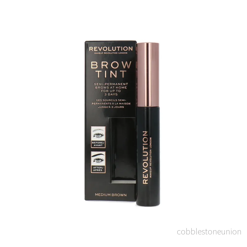Makeup Revolution, Brow Tint, Ögonbrynsgel, Mellanbrun, 6 ml Makeup Revolution, Brow Tint, Ögonbrynsgel, Mellanbrun, 6 ml