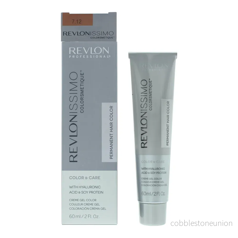 Revlon, Revlonissimo Colorsmetique, Permanent Hair Color, 7.12 Pearly Beige Blonde, 60 ml
