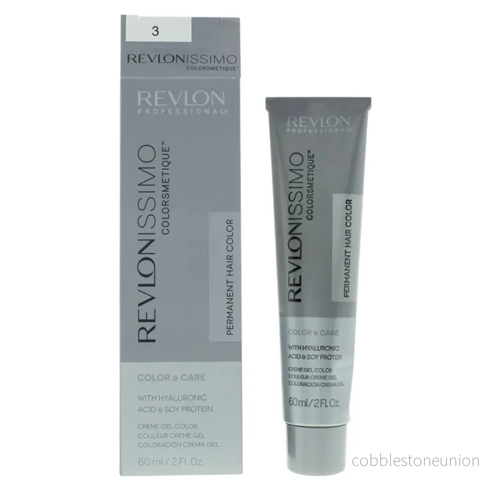Revlon, Revlonissimo Colorsmetique, Hyaluronsyra, Permanent hårfärg, 3 Mörkbrun, 60 ml Revlon, Revlonissimo Colorsmetique, Hyaluronsyra, Permanent hårfärg, 3 Mörkbrun, 60 ml