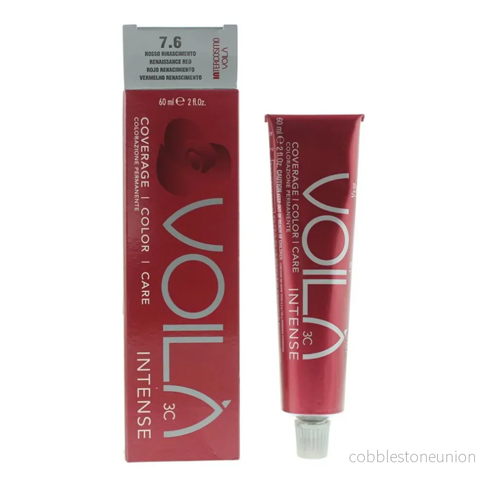 Intercosmo, Voila 3C Intense, Permanent Hair Colour, 7.6 Renaissance Red, 60 ml Intercosmo, Voila 3C Intense, Permanent Hair Colour, 7.6 Renaissance Red, 60 ml