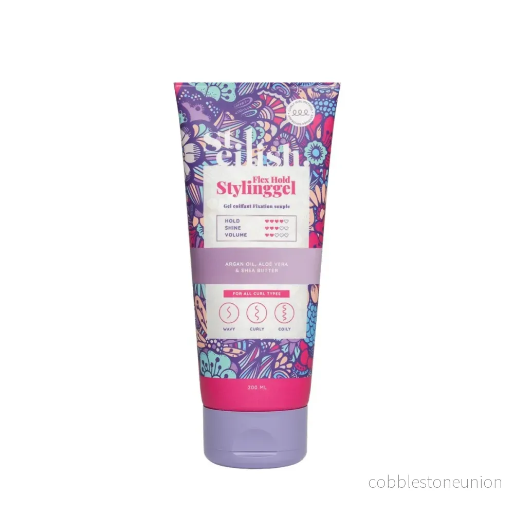 Steilish, Flex Hold, Hårstylingsgel, Curl Definition & Frizz Control, Medium stadga, 200 ml Steilish, Flex Hold, Hårstylingsgel, Curl Definition & Frizz Control, Medium stadga, 200 ml