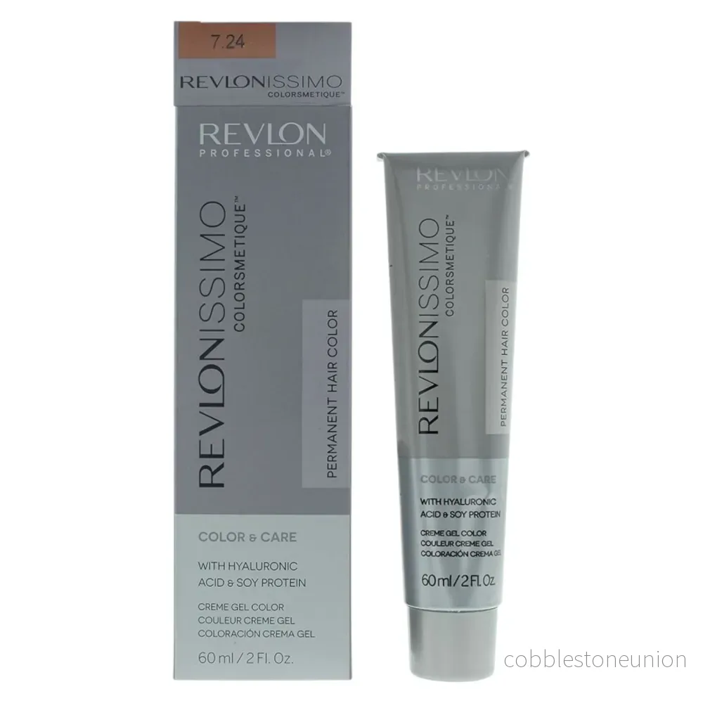 Revlon, Revlonissimo Colorsmetique, Permanent Hair Dye, 7.24 Coppery Pearl Blonde, 60 ml Revlon, Revlonissimo Colorsmetique, Permanent Hair Dye, 7.24 Coppery Pearl Blonde, 60 ml